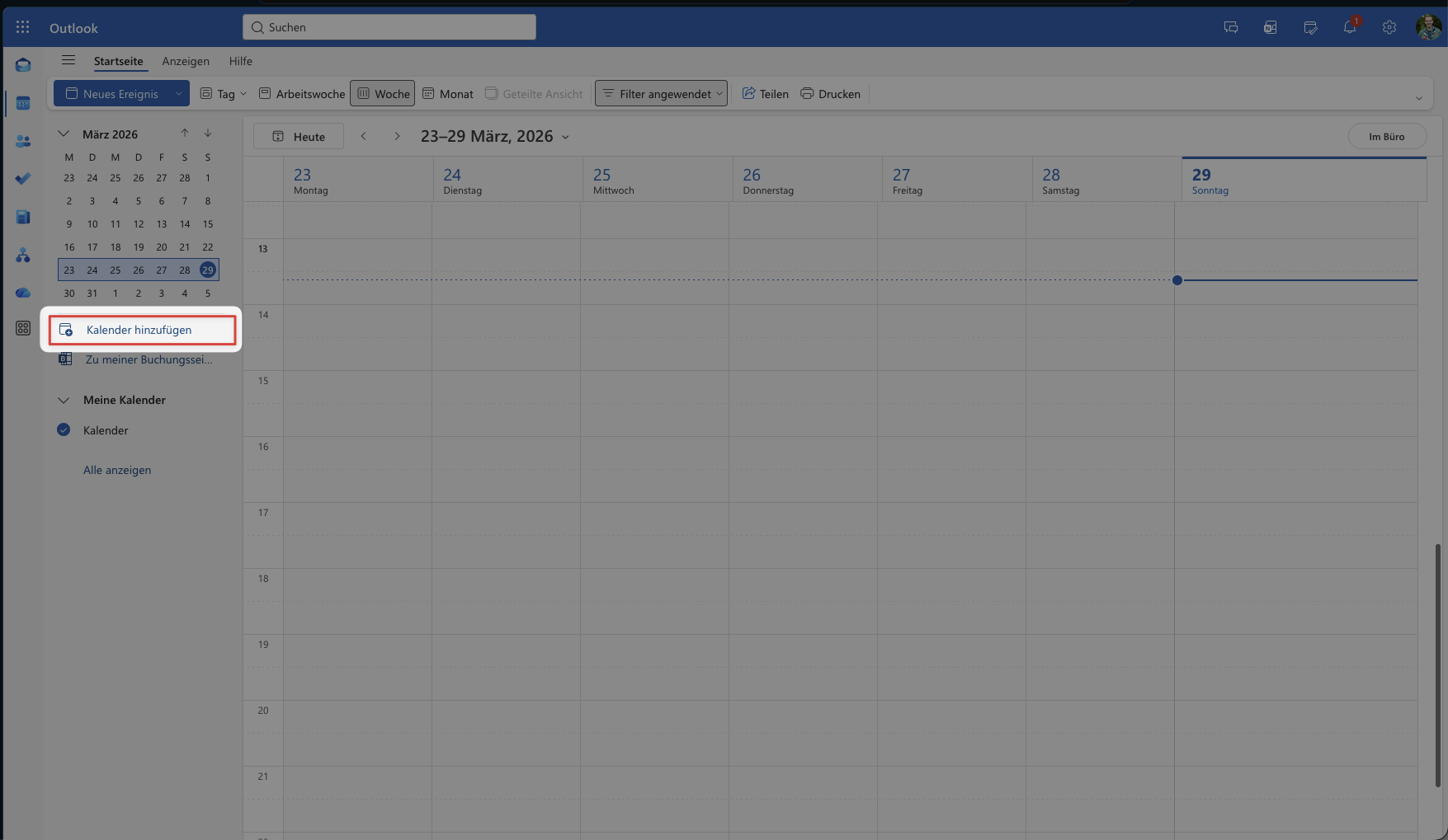 Create a blank calendar