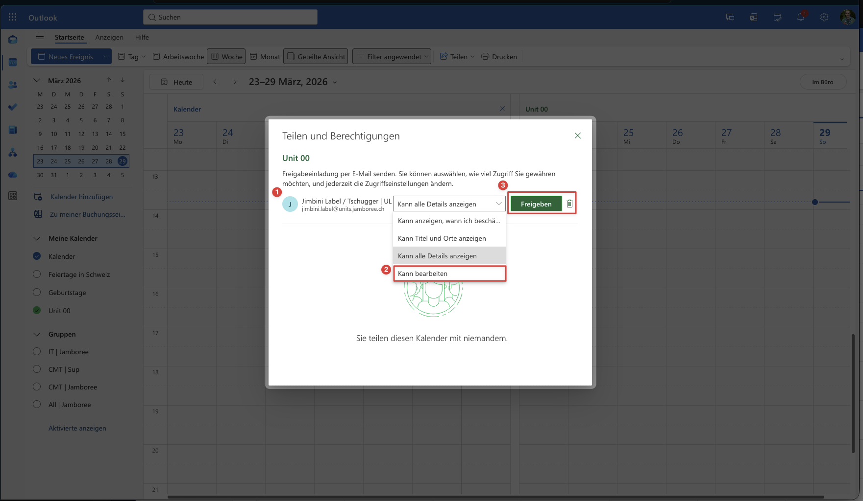 Grant edit access to co-Unit Leaders