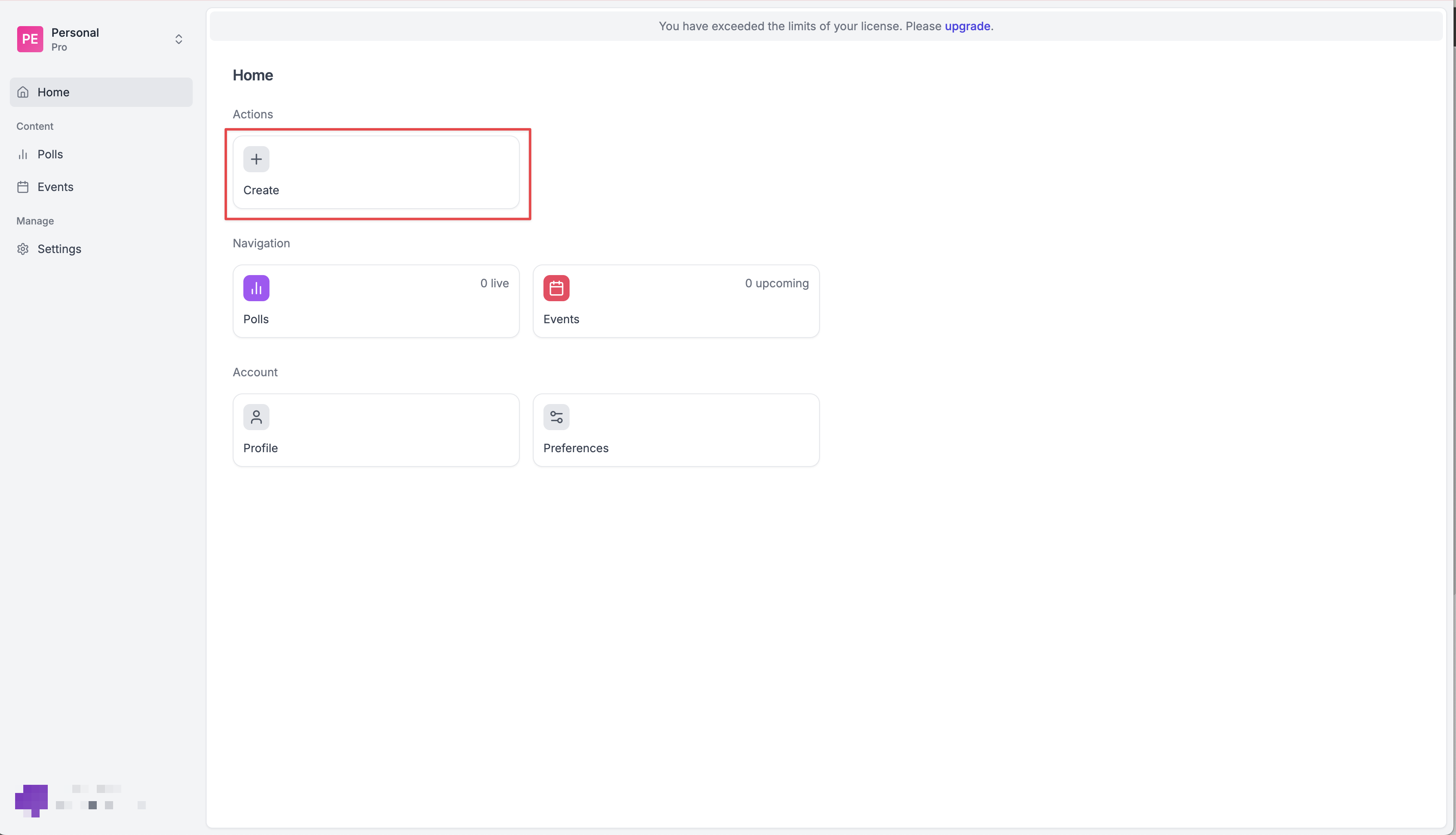 Rallly Screenshot Create a new poll