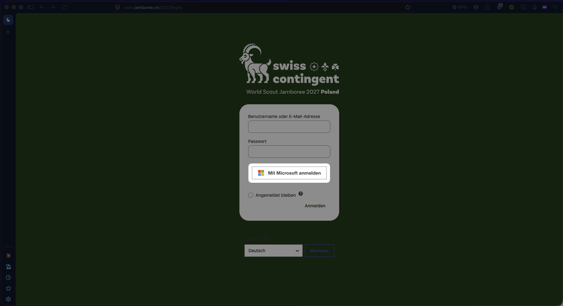 Sign in with Microsoft